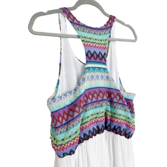 HONEY PUNCH Embroidered Maxi Dress with Crinkle Chiffon Skirt Size M - Picture 5 of 10